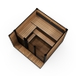 Preview: Outdoor-Sauna Fabius aus hochwertigem Thermoholz
